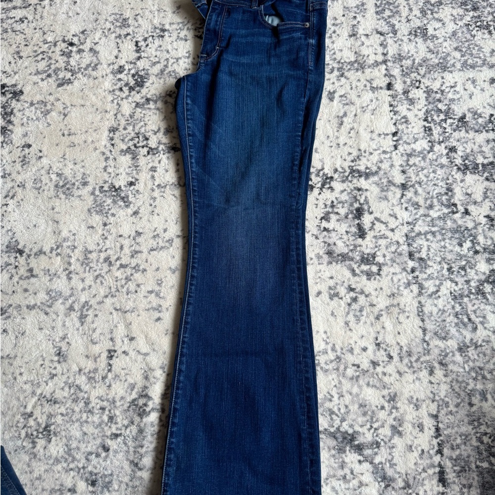 American Eagle Super Stretch Kick Boot 16 Long Women's Dark Indigo Blue Jeans